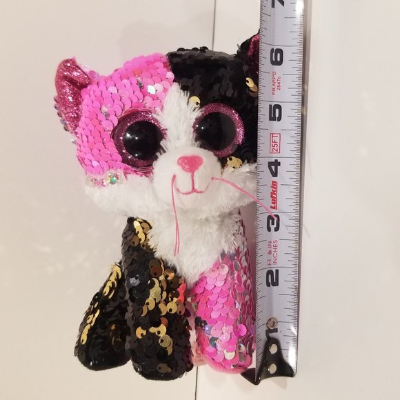 Ty Flippables Sequin Plush Malibu the Cat, EUC - Picture 10 of 10